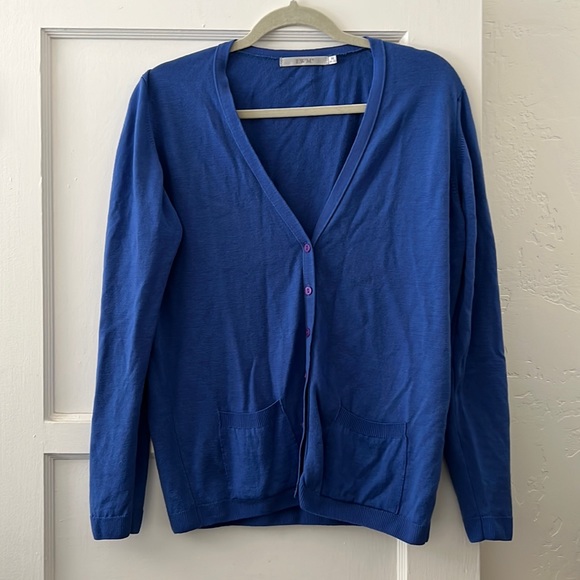 EWM 100% lambs wool lambswool cardigan sweater pure new wool made Scotland EUC - Picture 2 of 11